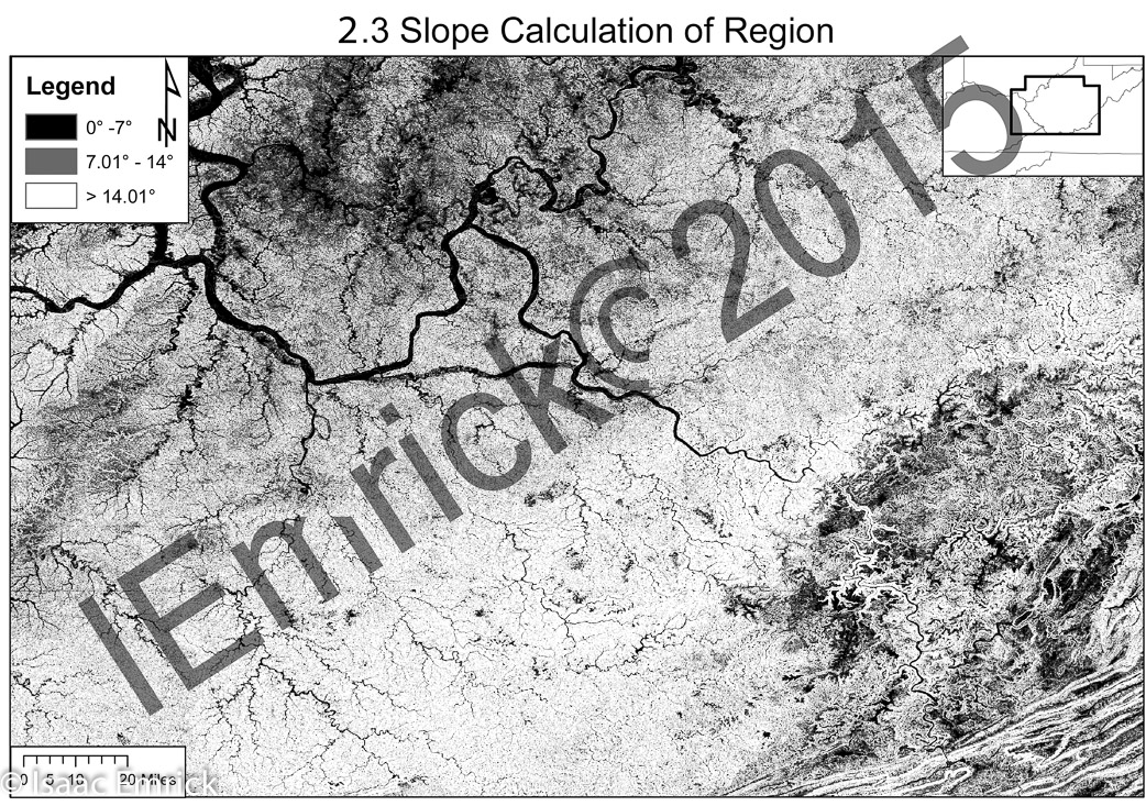 Slope Calculation in Central Ohio Valley