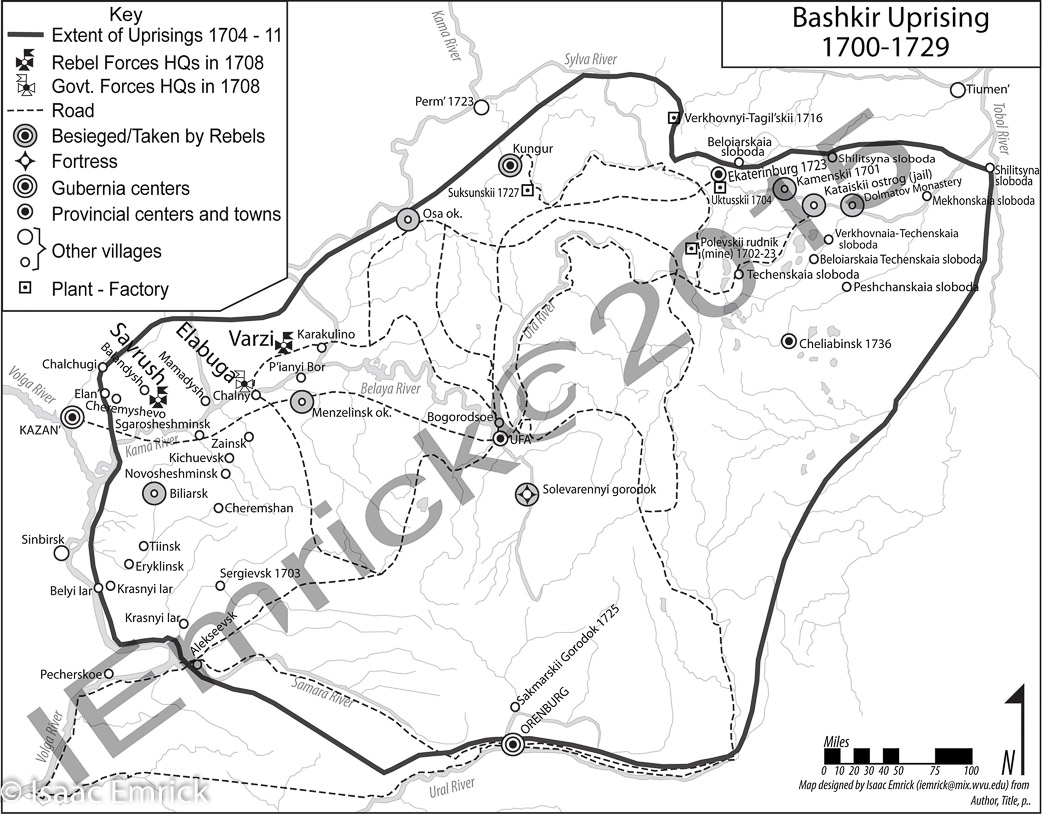 Bashkir Uprising: 1700-1729