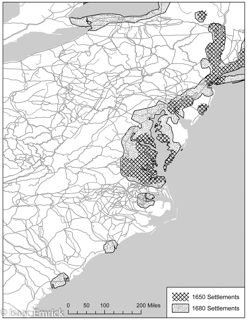 European Settlements 1650-1680