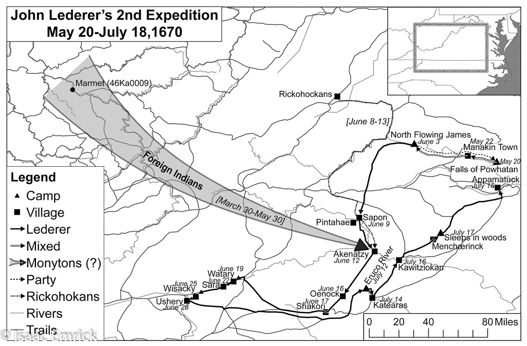 John Lederer 2nd Expedition 1670