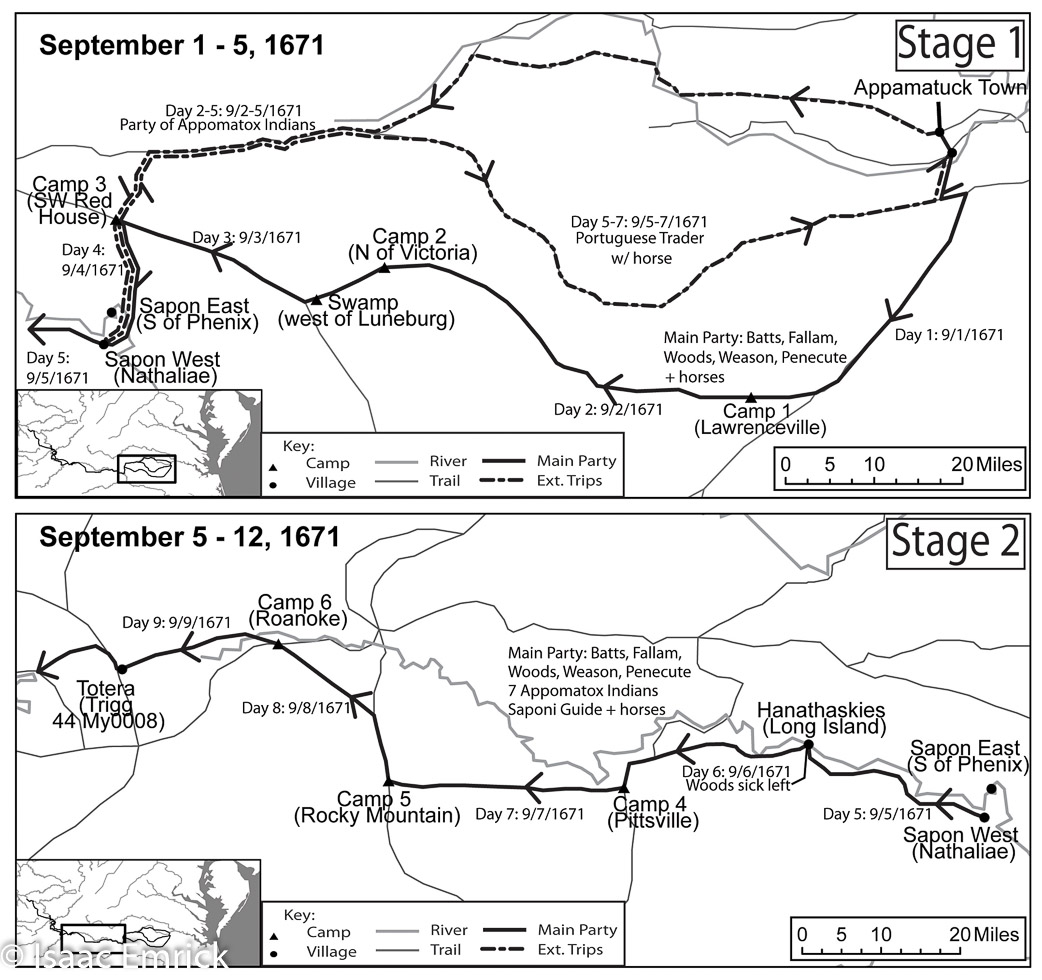 Batt and Fallam Expedition, Stage 1-2